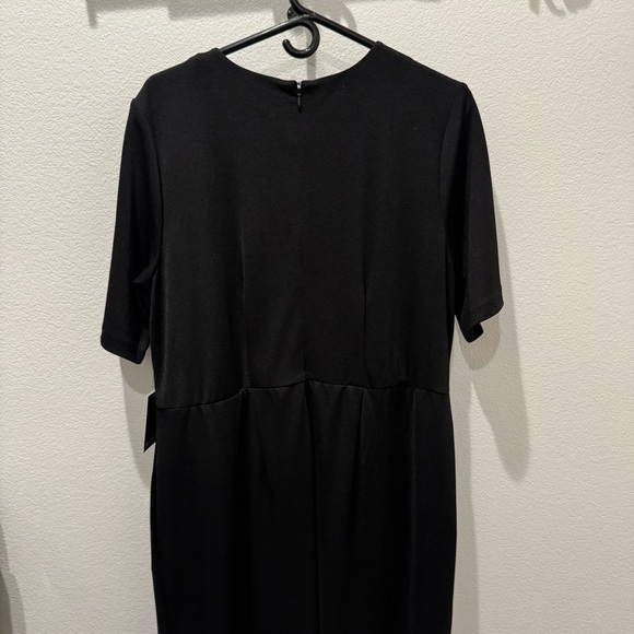 Eloquii Black Jumpsuit Wide Leg Size 16 Side Pockets Key Hole Front - Picture 8 of 12